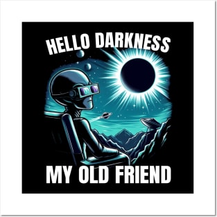 Hello Darkness Solar Eclipse Apparel Posters and Art